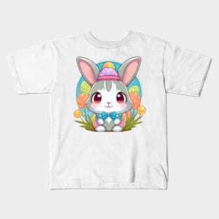 Cute easterbunny with bowtie and hat Kids T-Shirt